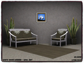 Sims 3 — Dess_White Doves Kissing. ART* by Xodess — This is a single file painting of White Doves. It is part of the