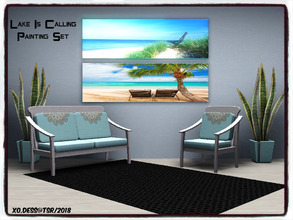 Sims 3 — Dess_Lake is Calling. SET* by Xodess — This set consists of two single file paintings of the lake - because I