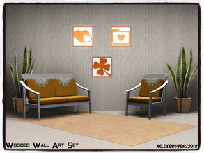Sims 3 — Dess_Wooded Wall Art. SET* by Xodess — This set consists of three single file paintings based around Wooded wall