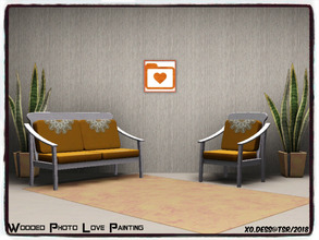 Sims 3 — Dess_Wood Photo Love. ART* by Xodess — This is a single file painting and it is part of my 'WOODED WALL ART'