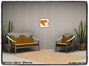 Sims 3 — Dess_Wood Heart. ART* by Xodess — This is a single file painting and it is part of my 'WOODED WALL ART' set. In