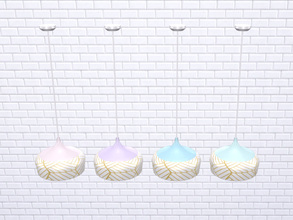Sims 4 — Pastel Kitchen Ceiling Lamp [Mesh Needed] by Sooky2 — This lamp is part of the Pastel Kitchen Set -4 swatches