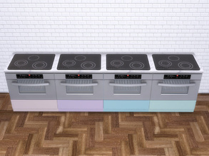 Sims 4 — Pastel Kitchen Stove [Mesh Neded] by Sooky2 — This stove is part of the Pastel Kitchen Set -8 swatches
