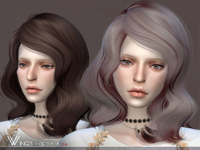 Sims 4 — WINGS-OE0618 by wingssims — This hair style has 20 kinds of color File size is about 21MB Hope you like it!