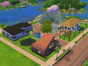 Sims 4 —  by blogorn — A cute neighborhood with several different style homes for your Sims. I have created a district
