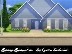 Sims 4 — Bonny Bungalow by Rowena DeVandal — This charming little bungalow is perfect for a small Sim family. With 3
