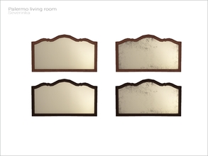 Sims 4 — [Palermo living] - mirror by Severinka_ — Wall antique mirror, two types - with patina and without patina. From