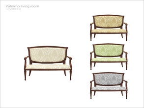 Sims 4 — [Palermo living] - ottoman B by Severinka_ — Ottoman / lowe seat (brown wood color) From the set 'Palermo living