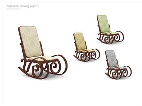 Sims 4 — [Palermo living] - rocking chair B by Severinka_ — Rocking chair (brown wood color) From the set 'Palermo living