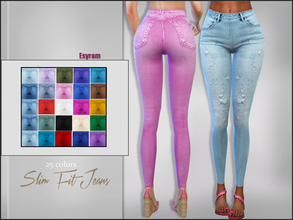 Sims 4 — Slim Fit Jeans by EsyraM — Jeans for your ladies Available in 25 colors Custom thumbnail 