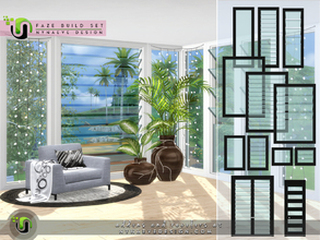 Sims 4 — Faze Build Set by NynaeveDesign — Stylish and practical, these louvre windows give your sims ultimate control