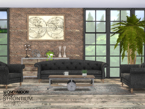 Sims 4 — Strontium Living Room by wondymoon — - Strontium Living Room - Wondymoon|TSR - Creations'2018 - Set Contains