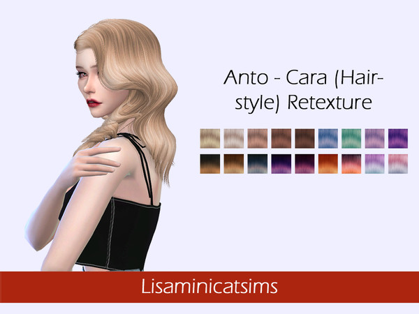 Sims 4 — LMCS Anto - Cara (Hairstyle) Retexture by Lisaminicatsims — LMCS Anto - Cara (Hairstyle) Retexture
