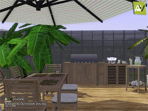 Sims 3 — Hampton Outdoor Dining by ArtVitalex — - Hampton Outdoor Dining - ArtVitalex@TSR, Jun 2018 - All objects are