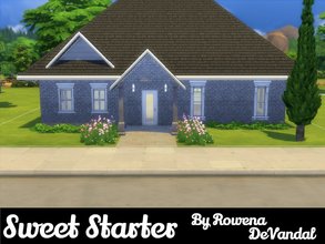 Sims 4 — Sweet Starter by Rowena DeVandal — This sweet little home is perfect for the Sim just starting out! Priced to