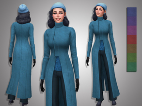 Sims 4 — Brigitte by _Simalicious_ — Woolen coat, updated for seasons but can be worn for everyday and party (no random)