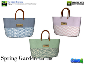 Sims 4 — kardofe_Spring Garden_Handbag by kardofe — Beach bag, fresh and summer in three color options 