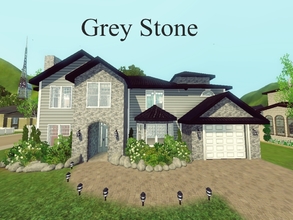 Sims 3 — Grey Stone by GhostlySimmer — This big family house features 4 bedrooms ( 1 master bedroom, 1 for teenage girl,