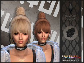 Sims 4 — Nightcrawler-Shimmer by Nightcrawler_Sims — NEW HAIR MESH T/E Smooth bone assignment All lods Ambient occlusion