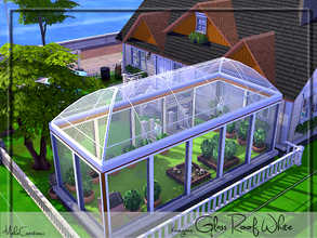 Sims 4 — Glass Roof White by MahoCreations — I miss the solid white one. basegame (updated to the latest patch) 
