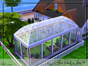 Sims 4 — Glass Roof White 4 by MahoCreations — I miss the solid white one. basegame (updated to the latest patch)