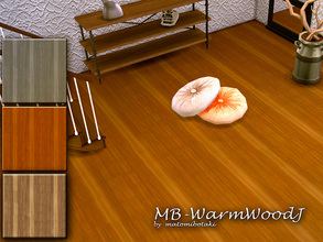 Sims 4 — MB-WarmWoodJ by matomibotaki — MB-WarmWoodJ naturally grained wooden floor, comes in 4 different color shades,