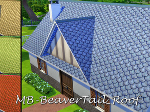Sims 4 — MB-BeaverTail_Roof by matomibotaki — MB-BeaverTail_Roof, classic beaver tail roof, comes in 4 different color