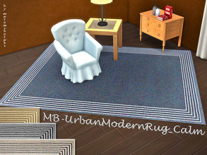 Sims 4 — MB-UrbanModernRug_Calm by matomibotaki — MB-UrbanModernRug_Calm elegant rug in 4 solid colors and surrounded