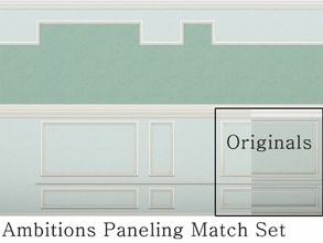 Sims 3 — MZ Ambitions Paneling Match Set by missyzim — A set of walls to match the Ambitions Simple Paneling, including