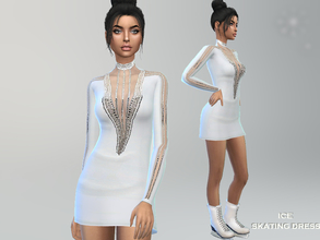 Sims 4 — Ice Skating Dress by Puresim — An athletic and chic ice skating dress. - teen to elder - everyday athletic and