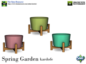Sims 3 — kardofe_Spring Garden_Planter by kardofe — Decorative flowerpot, you can put inside plants of the game, three
