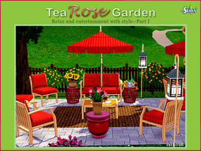Sims 3 — Tea Rose Garden by Cashcraft — Summer breeze and birds chirping in the trees ... it's summertime and a Tea Rose