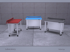 Sims 4 — Laboratory. Small Laboratory Table by soloriya — Small laboratory table with wheels. Part of Laboratory set. 3