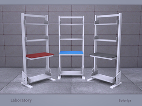 Sims 4 — Laboratory. Storage by soloriya — Laboratory storage with 4 functional shelves. Part of Laboratory set. 3 color