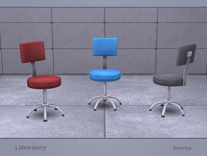 Sims 4 — Laboratory. Desk Chair by soloriya — Elegant leahter desk chair. Part of Laboratory set. 3 color variations.