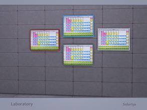 Sims 4 — Laboratory. Periodic Table by soloriya — Periodic table, simlish version. Part of Laboratory set. 3 color