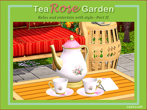 Sims 3 — Tea Rose Garden Tea Pot by Cashcraft — It's a vintage tea pot with a rose motif--your family and friends will