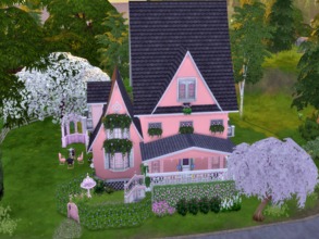 Sims 4 — Valentine Cottage No CC by Sapphyra2 — Valentine themed cottage to go with the new seasons expansion. You must