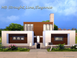 Sims 4 — MB-Straight_Line_Elegance by matomibotaki — Modern and chic cube style house with lot of space for a