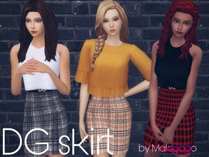 Sims 4 — Plaid skirt  by Malegogo — SKIRT IN 12 COLORS. I hope you will enjoy