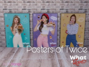 Sims 4 —  Twice posters. Kpop-Dine Out Required by Malegogo — 9 swatches l What is love? album 9 large posters Separated