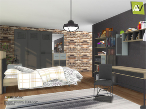 Sims 4 — Irony Young Bedroom by ArtVitalex — - Irony Young Bedroom - ArtVitalex@TSR, Jul 2018 - All objects three has a