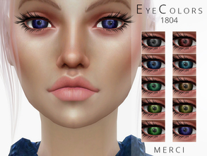Sims 4 — Eyecolors 1804 by -Merci- — Unisex. Face Paint category. 13 Colours.