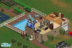 Sims 1 — The Garden Home by mocha02pet — This is a lovely 7 room home. The pool is nice and refreshing while the garden