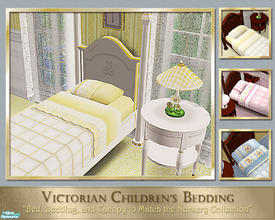 Sims 2 — Victorian Children's Bedding by Cashcraft — Bed, Bedding, and Canopy to match each of the Victorian Inspired