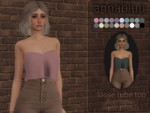 Sims 4 — Annabluu's Loose Tube Top by annabluu — Base Game Compatible For females, Teen to Elder HQ Compatible Shadow,