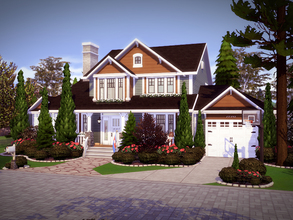 Sims 4 — Oakwood - NO CC! by melcastro912 — Oakwood is a craftsman style home built on a 40x30 residential lot. This