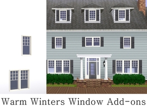 Sims 3 — MZ Warm Winters Window Add-ons by missyzim — A set of windows and shutters to match the University Warm Winters
