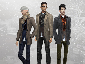 Sims 4 — Winter Coat (male) (Season pack needed) by hoanglap — First snow coat , recolored and retextured from ingame