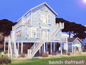 Sims 4 — Beach Retreat by Sooky2 — This house is a perfect home for those Sims who love summertime! It's built on the